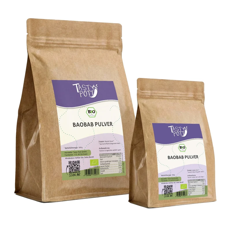 Tasty Pott Bio Baobab Pulver - im Beutel