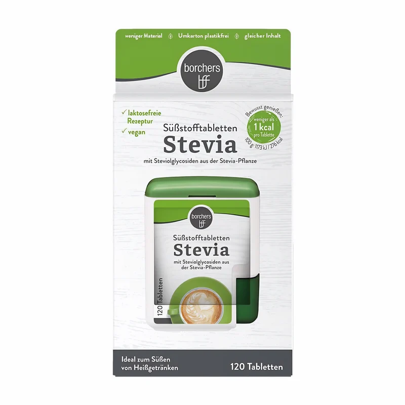 borchers Stevia Süßstofftabletten Im Spender - 3 x 120 Tbl.