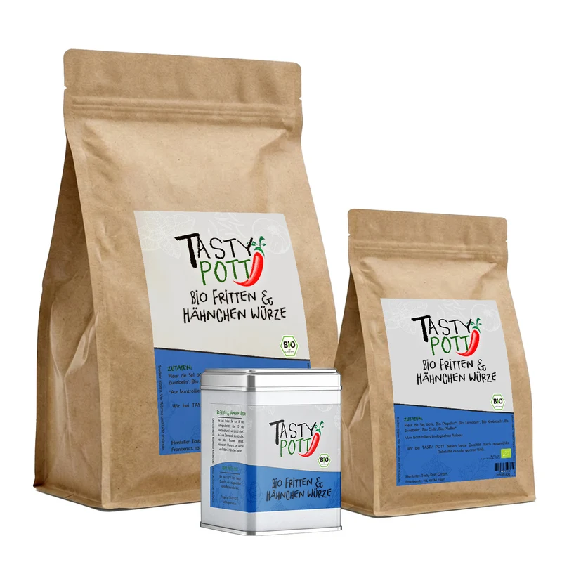 Tasty Pott Bio Fritten & Hähnchen Würze -im Beutel