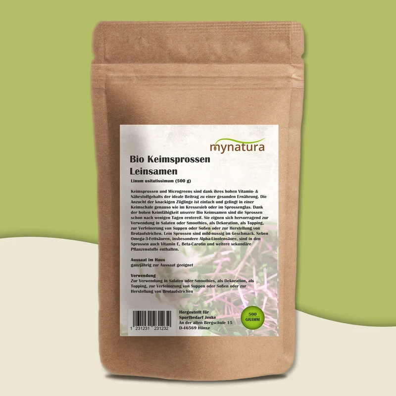 Mynatura Leinsamen Keimsprossen - 500g