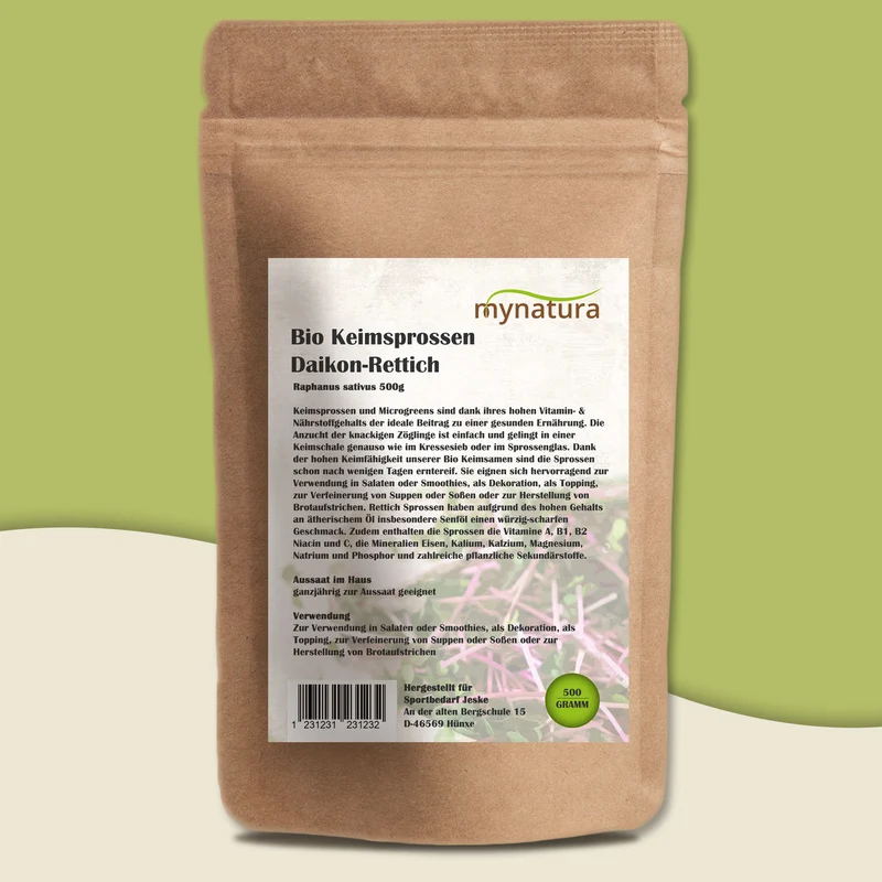 Mynatura Bio Daikon-Rettich Keimsprossen - 500g