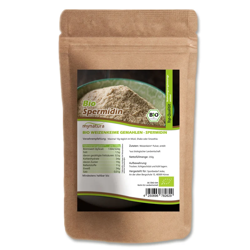 Mynatura Bio Weizenkeime gemahlen - Spermidin - 250g