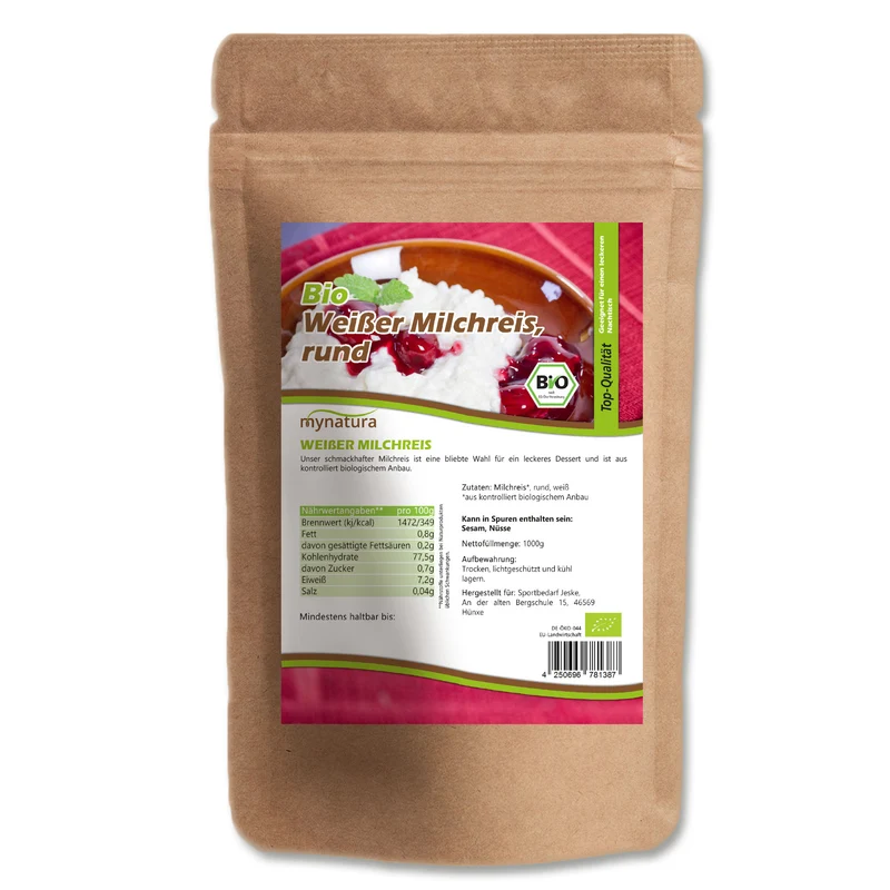 Mynatura Bio Milchreis Rundkornreis - 1kg