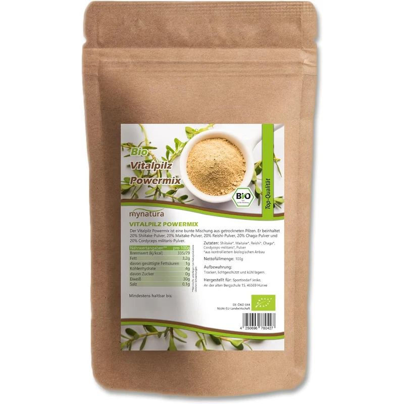 Mynatura Bio Vitalpilz Pulver Powermix - 100g