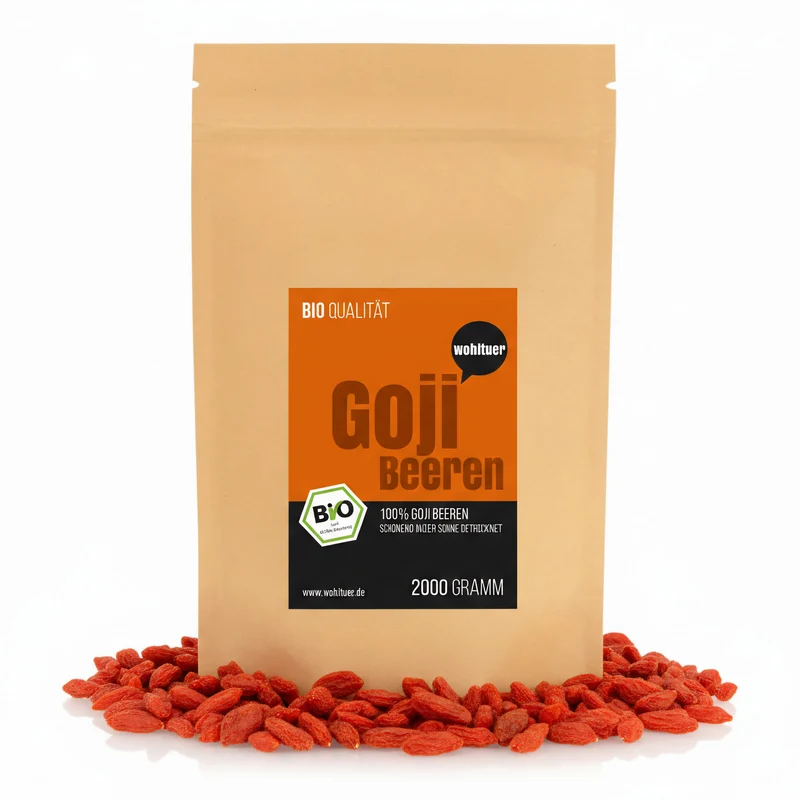 Wohltuer Bio Goji Beeren Superfood 2000g Beutel
