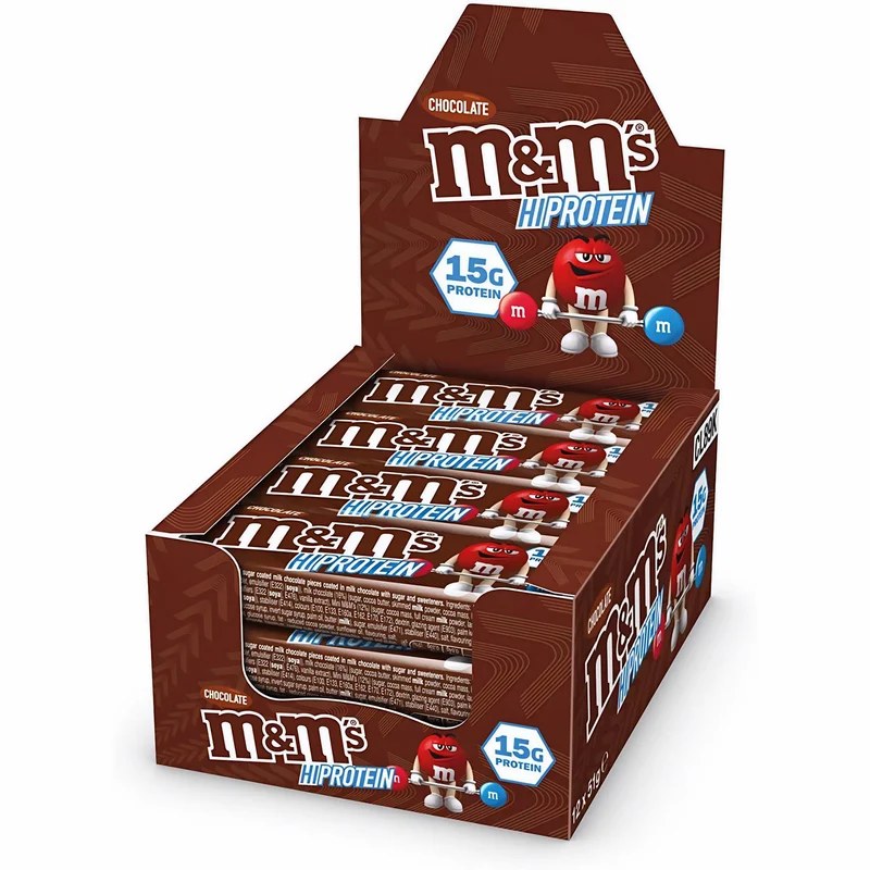 M&M's Protein Bar, Eiweißriegel - 12x 51g Riegel