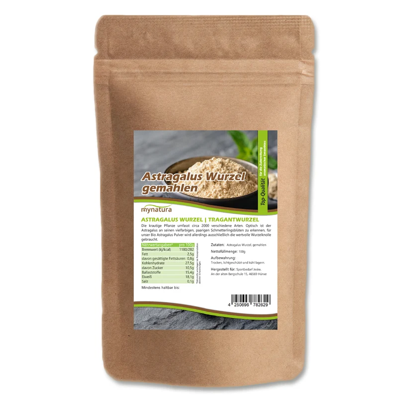 Mynatura Astragalus Wurzel Pulver in verschiedenen Größen