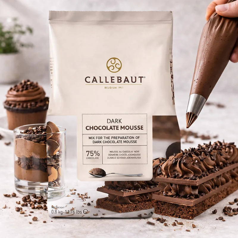 Callebaut Dark Chocolate Mousse - 75% Chocolate 800g