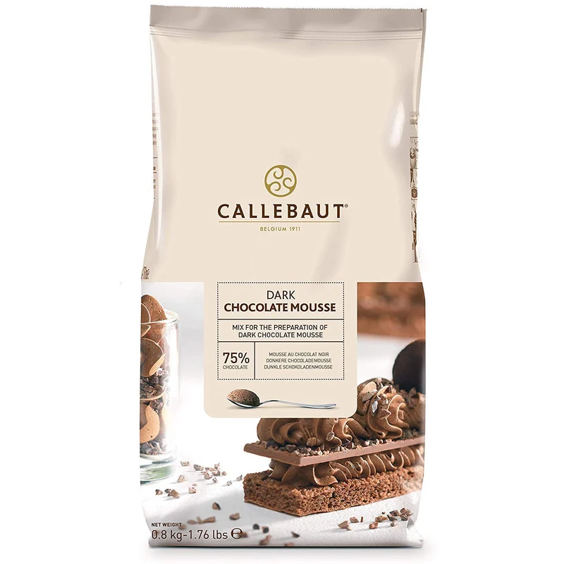 Callebaut Dark Chocolate Mousse - 75% Chocolate 800g