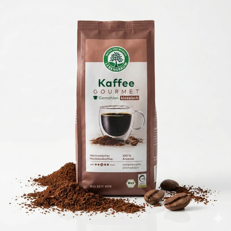 Lebensbaum Bio Kaffee Gourmet - klassisch gemahlen - 500g