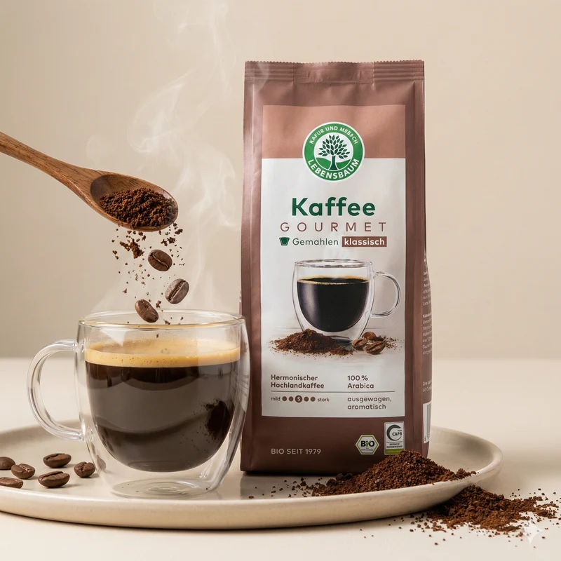 Lebensbaum Bio Kaffee Gourmet - klassisch gemahlen - 500g