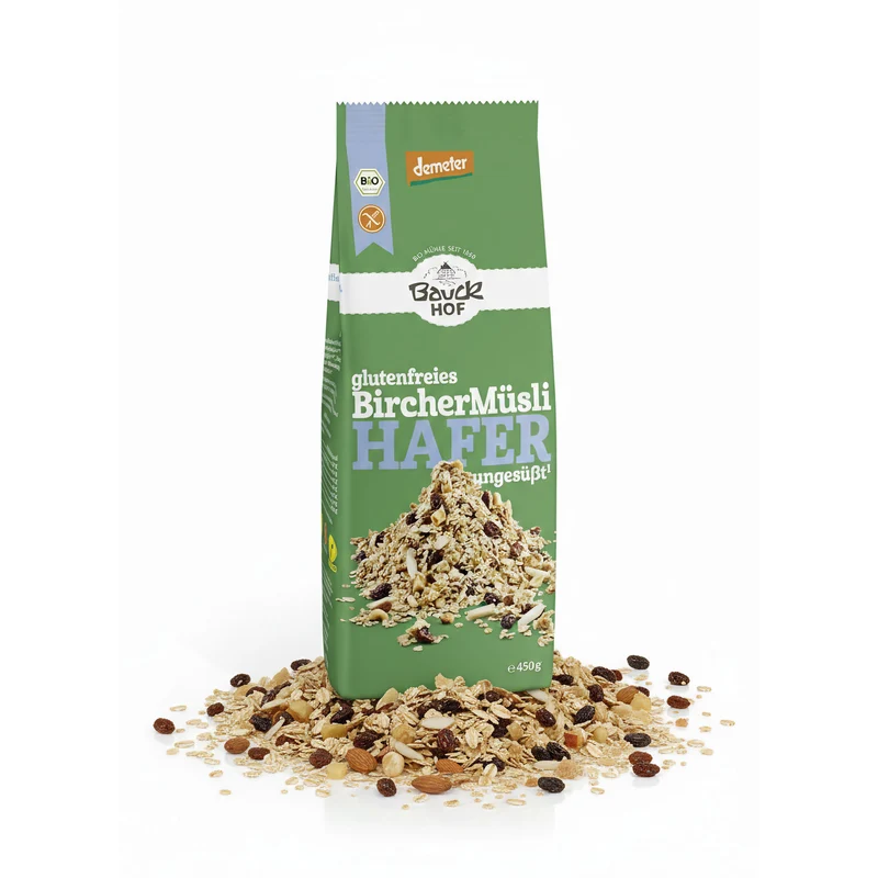 Bauckhof Bio Hafer Bircher Müsli - glutenfrei, Demeter - 425g