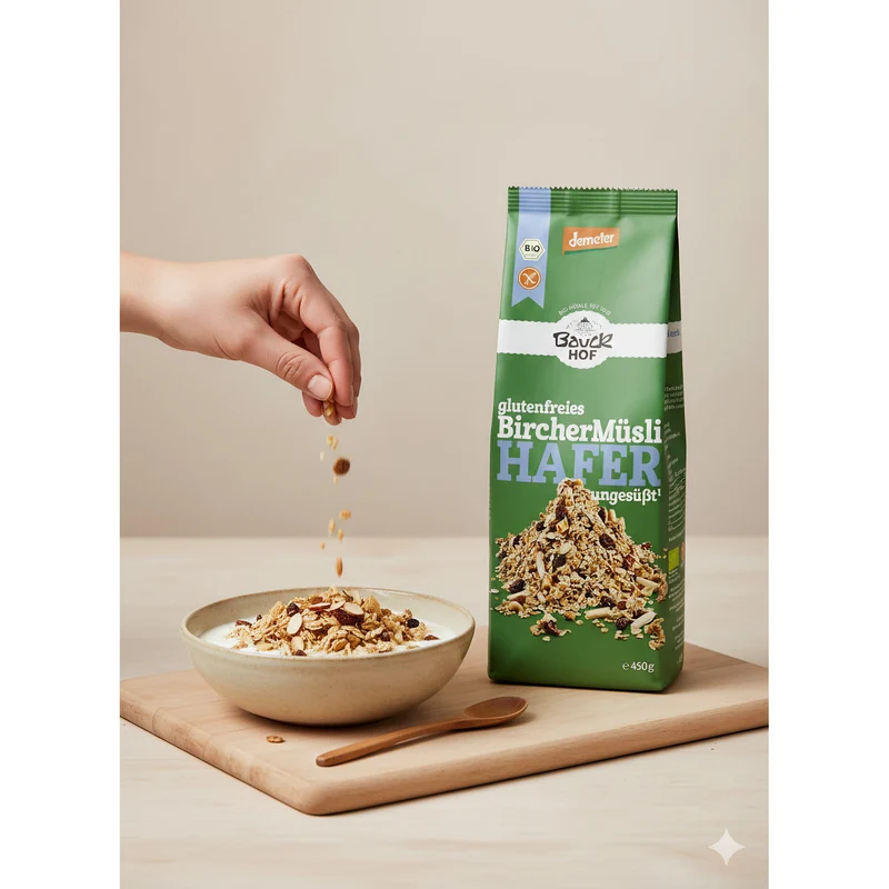 Bauckhof Bio Hafer Bircher Müsli - glutenfrei, Demeter - 425g