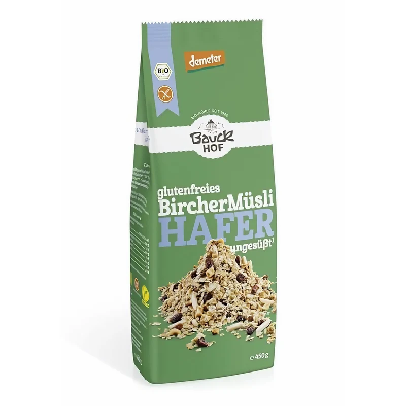 Bauckhof Bio Hafer Bircher Müsli - glutenfrei, Demeter - 425g