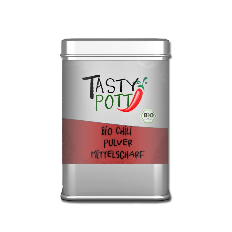 Tasty Pott Bio Chili Pulver mittelscharf - 80g Dose