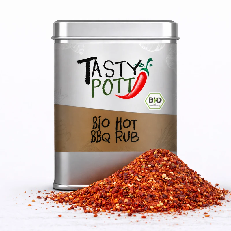 Tasty Pott Bio Hot BBQ Rub - 100g Dose
