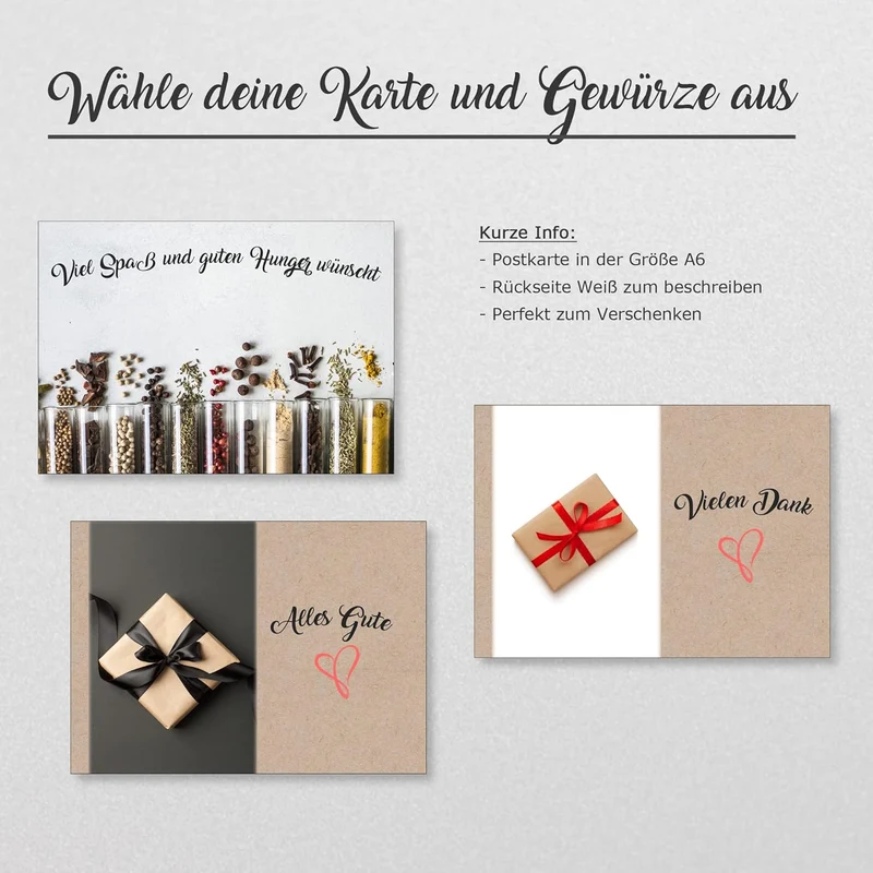 Tasty Pott Dank Box "Alles Gute" - Jeweils 5 Gewürze wählbar + Karte