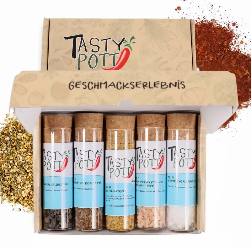 Tasty Pott Dank Box "Alles Gute" - Jeweils 5 Gewürze wählbar + Karte