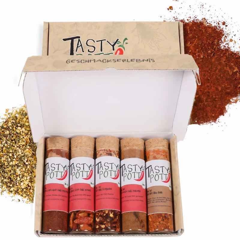 Tasty Pott Dank Box "Alles Gute" - Jeweils 5 Gewürze wählbar + Karte
