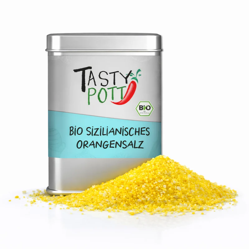 Tasty Pott Bio Orangensalz aus Sizilien - 125g Dose