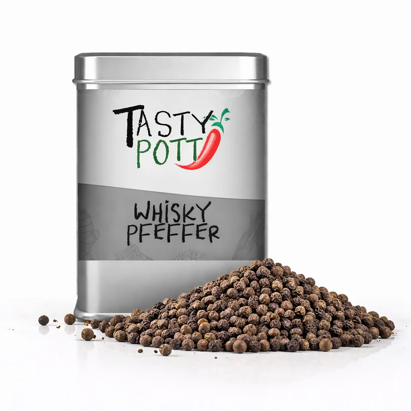 Tasty Pott Whisky Pfeffer ganz - 50g Dose