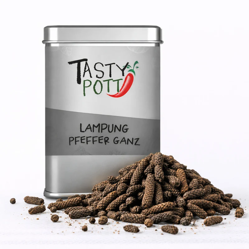 Tasty Pott Lampung Pfeffer ganz - Stangenpfeffer - 50g Dose