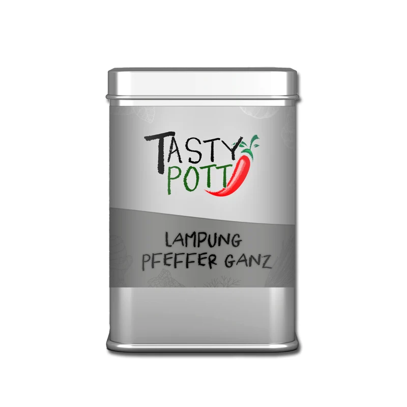 Tasty Pott Lampung Pfeffer ganz - Stangenpfeffer - 50g Dose