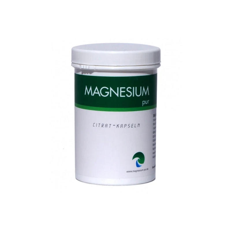 Magnesium Pur 250 Kapseln, Magnesiumcitrat Citrat - Vegan