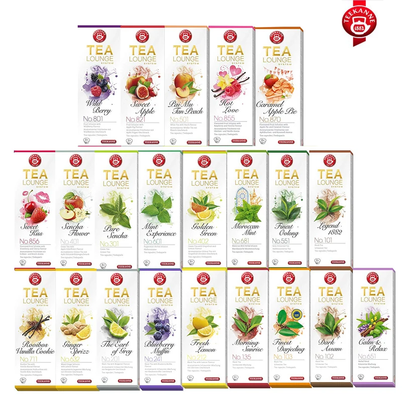 Teekanne Teelounge - 3er Pack - verschiedene Sorten (3x8) Kapseln