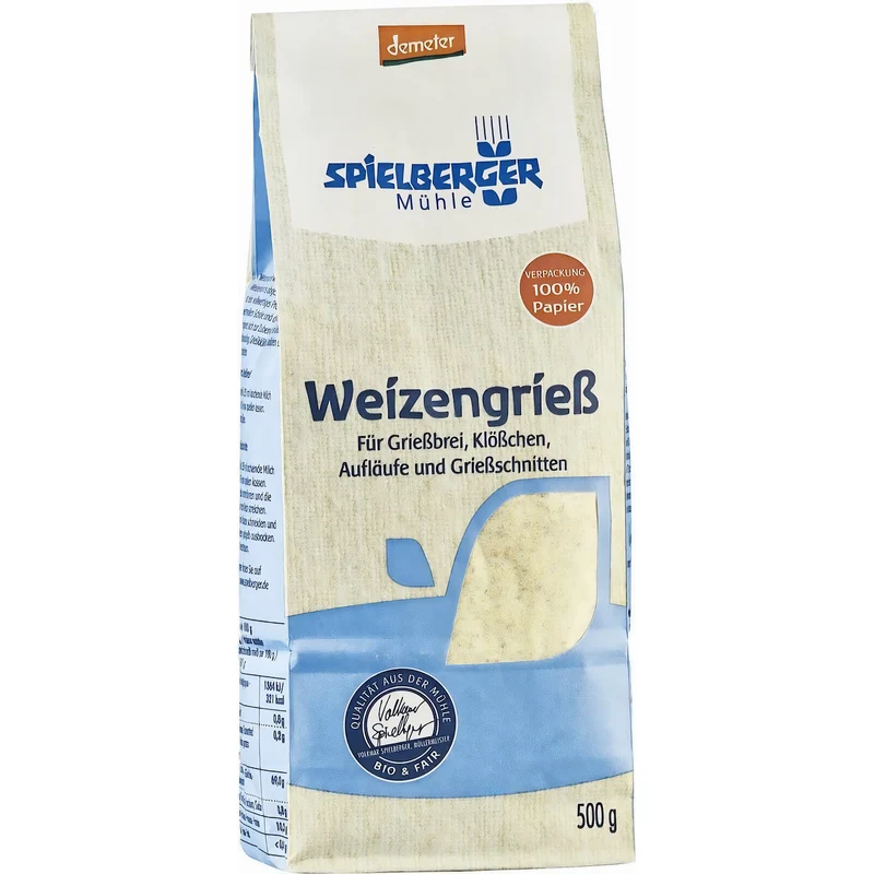 Spielberger Bio Weizengrieß, demeter ab 500g