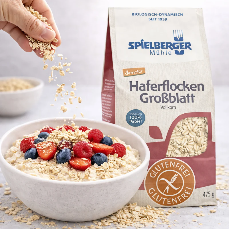 Spielberger Bio Glutenfreie Haferflocken Großblatt demeter - 475g