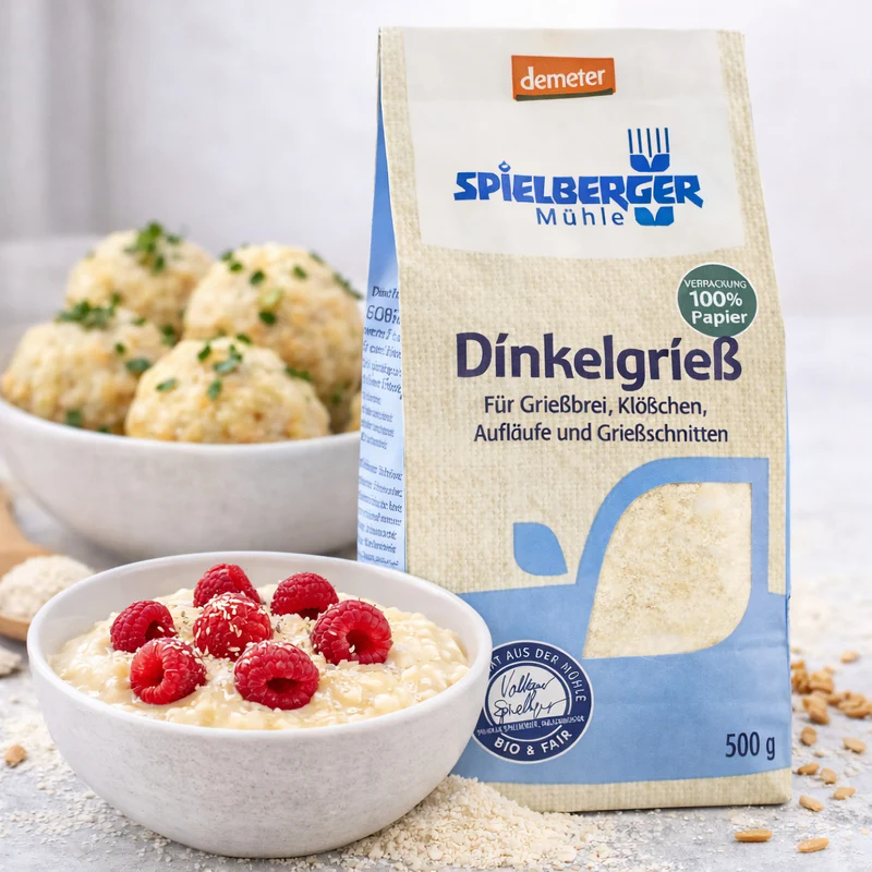 Spielberger Bio Dinkelgrieß, demeter ab 500g