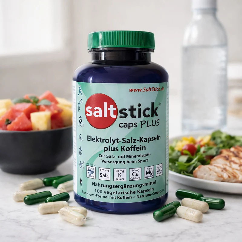 SaltStick Caps Plus - Elektrolyt-Salz Kapseln plus Koffein - 100 Kapseln