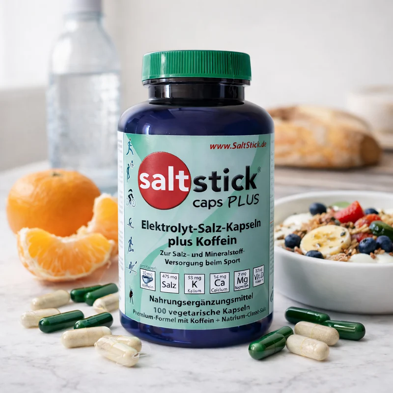 SaltStick Caps Plus - Elektrolyt-Salz Kapseln plus Koffein - 100 Kapseln
