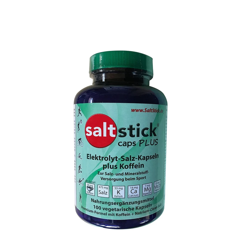SaltStick Caps Plus - Elektrolyt-Salz Kapseln plus Koffein - 100 Kapseln