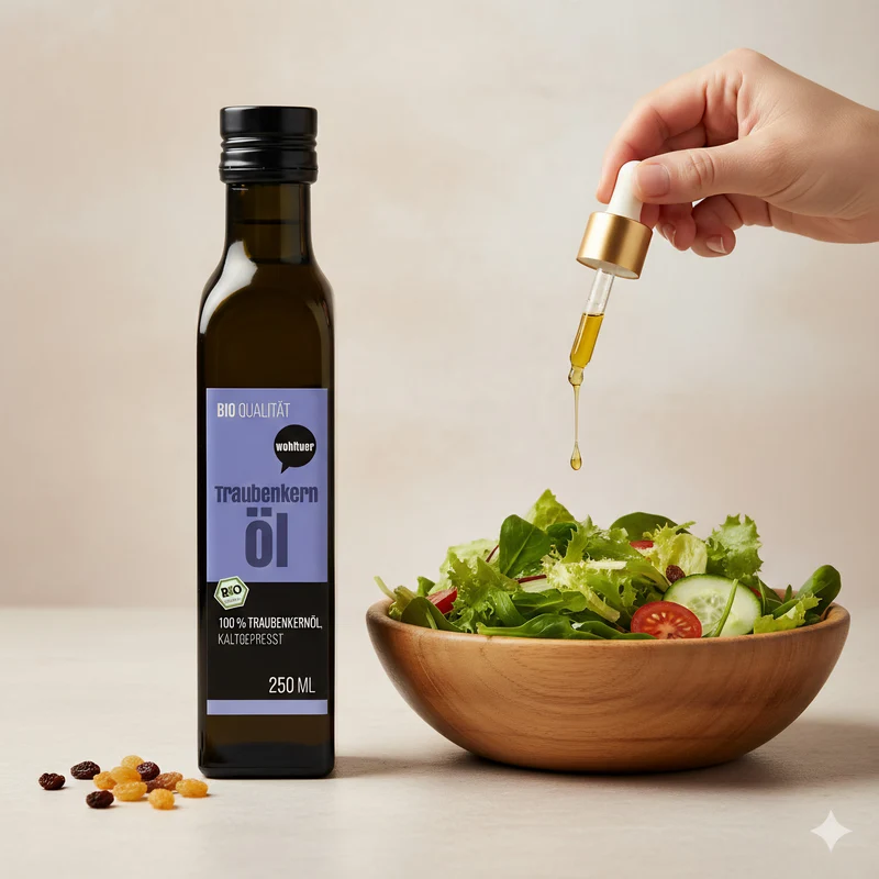 Wohltuer Bio Traubenkernöl kaltgepresst - 250ml