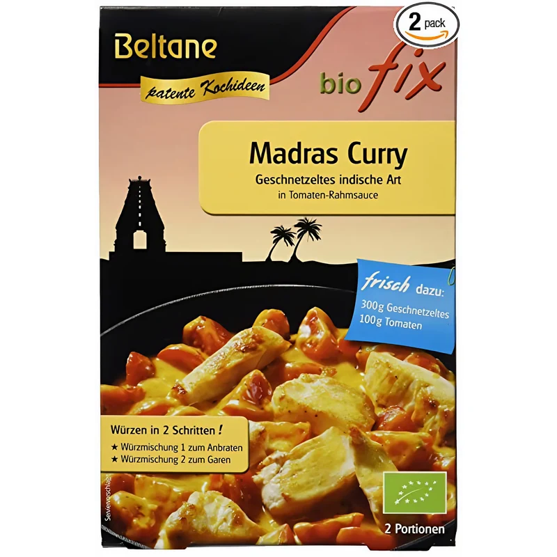 Beltane biofix Bio Madras Curry - 2 x 19,7g Packung