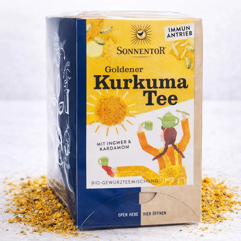 Sonnentor Bio Goldener Kurkuma Tee im Doppelkammerbeutel - 36g