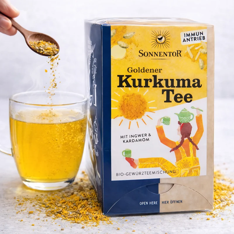 Sonnentor Bio Goldener Kurkuma Tee im Doppelkammerbeutel - 36g
