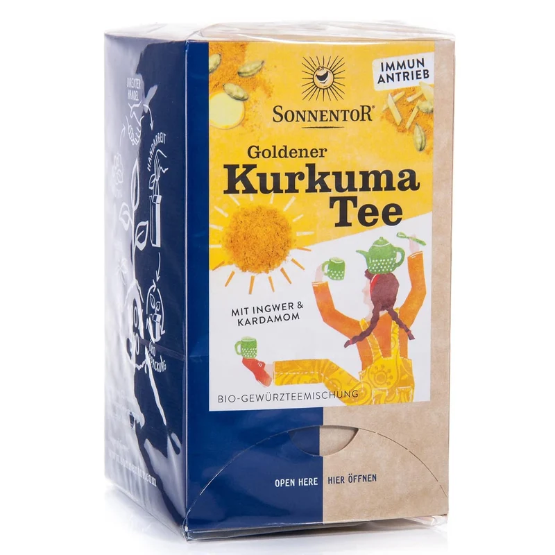 Sonnentor Bio Goldener Kurkuma Tee im Doppelkammerbeutel - 36g
