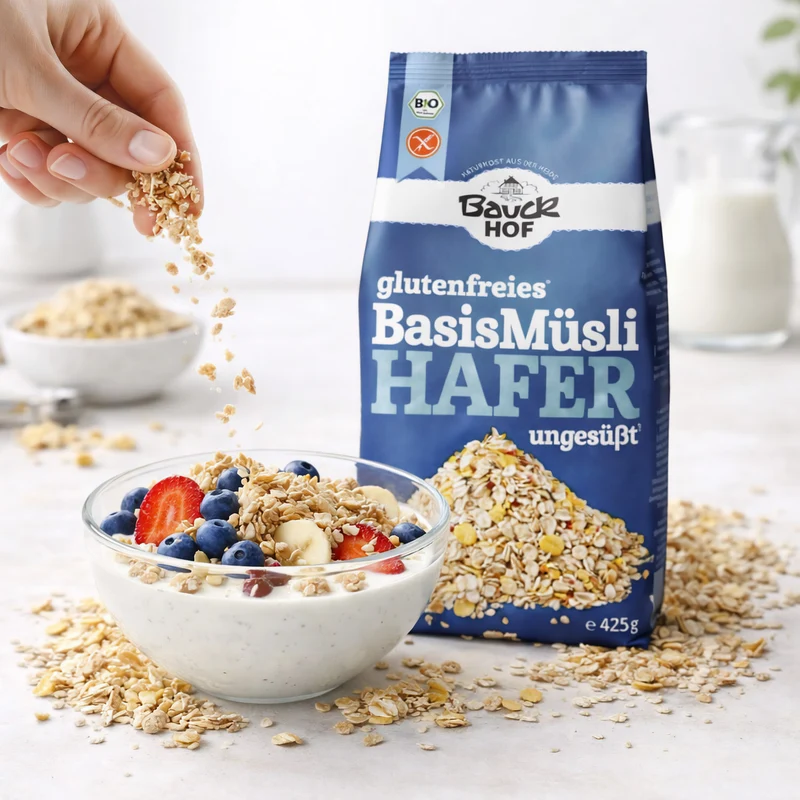 Bauckhof Bio Hafermüsli Basis glutenfrei