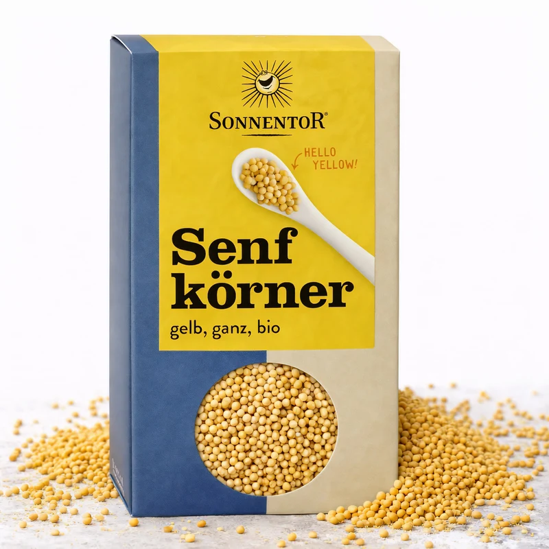 Sonnentor Bio Senfkörner gelb ganz Vorratspack - 6x120g
