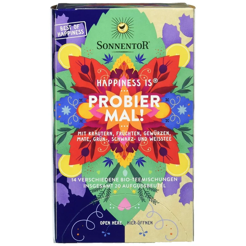 Sonnentor Bio Tee Probier mal! Happiness is - 3x32g