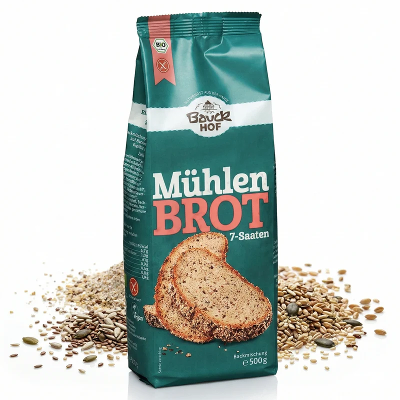 Bauckhof Bio Mühlenbrot 7-Saaten Mix - glutenfrei (6x500g)