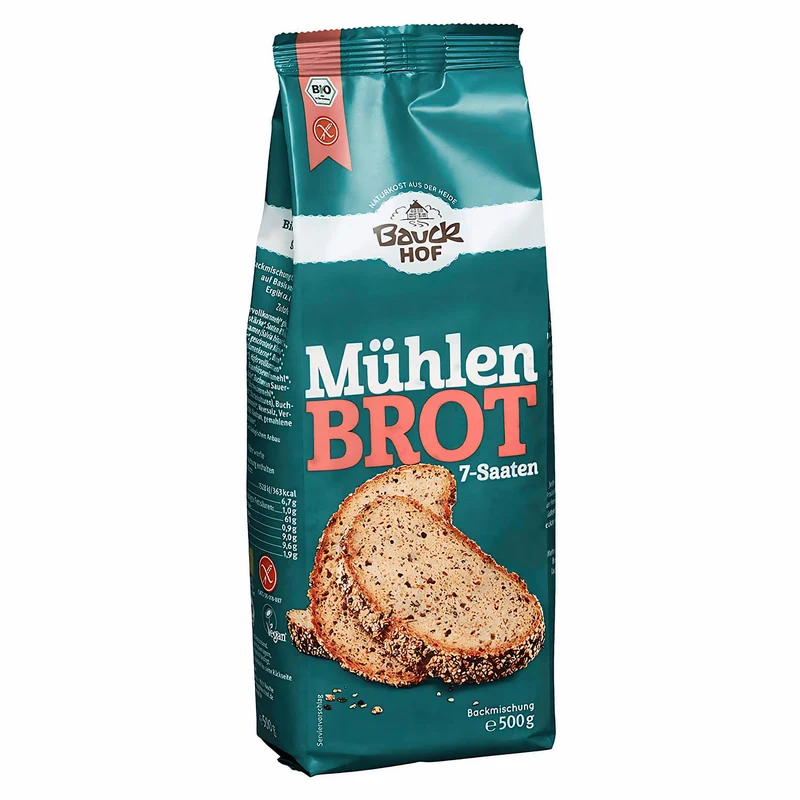 Bauckhof Bio Mühlenbrot 7-Saaten Mix - glutenfrei (6x500g)