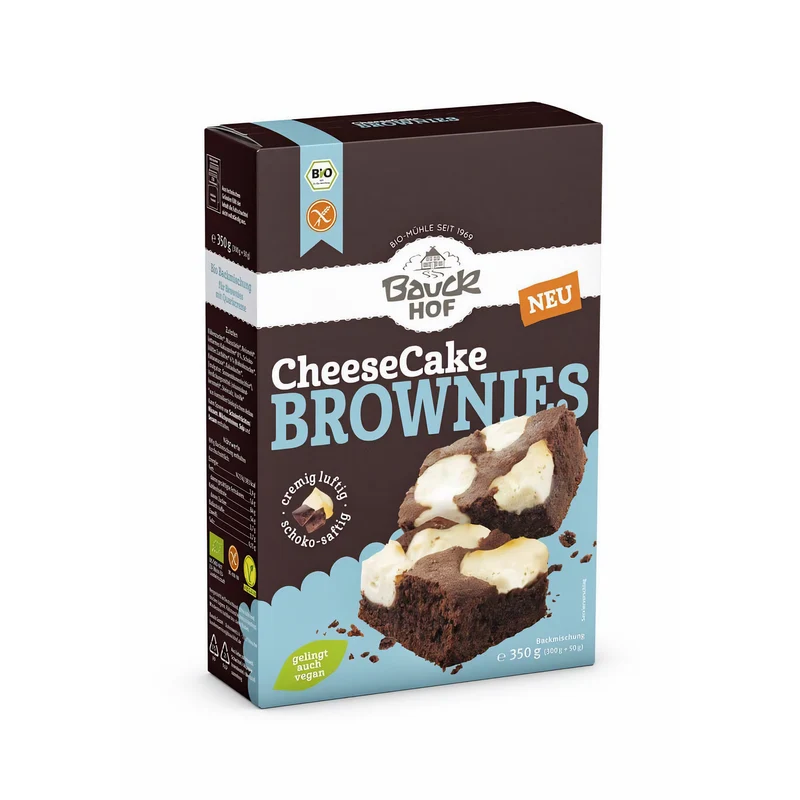 Bauckhof Bio Cheesecake-Brownies - Backmischung - glutenfrei ab 350g