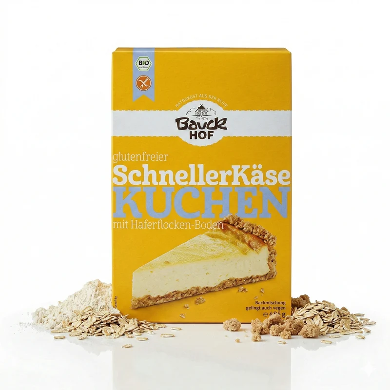 Bauckhof Der schnelle Käsekuchen - bio Backmischung - glutenfrei 485g