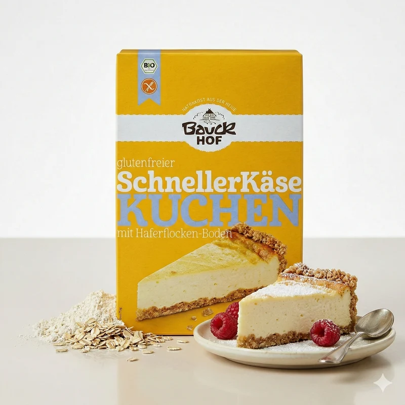 Bauckhof Der schnelle Käsekuchen - bio Backmischung - glutenfrei 485g
