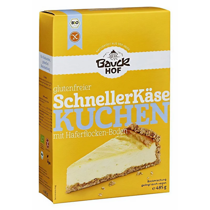 Bauckhof Der schnelle Käsekuchen - bio Backmischung - glutenfrei 485g