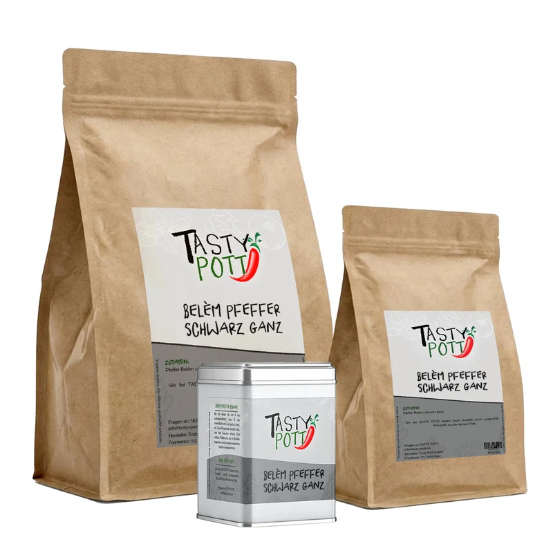Tasty Pott Belem Pfeffer schwarz ganz - im Beutel